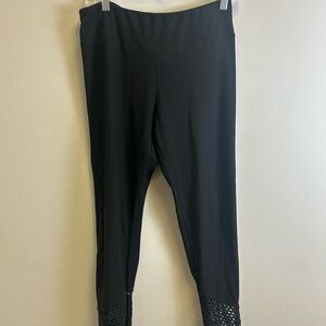 No Boundaries Black Leggings with Mesh Detail
